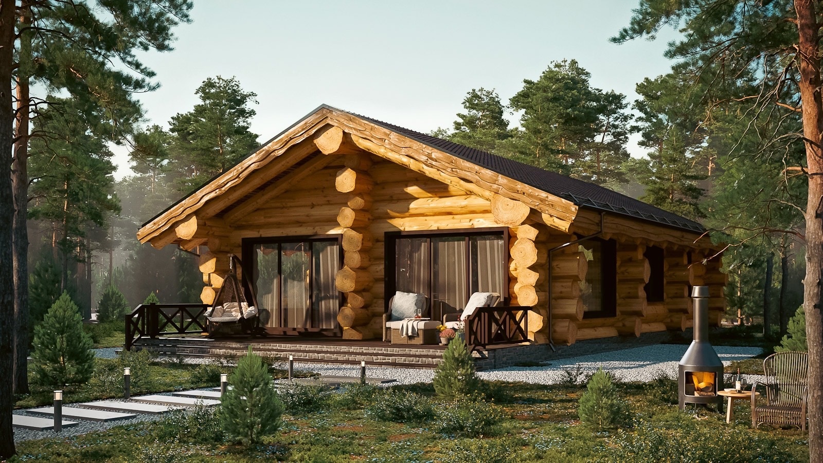 Баня из бревна VZ-618 